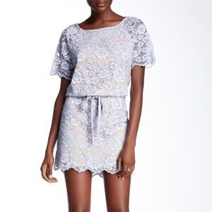 NWTs DVF Diane von Furstenberg Amal Lace Lilac Crystals Embellished Dress (S)